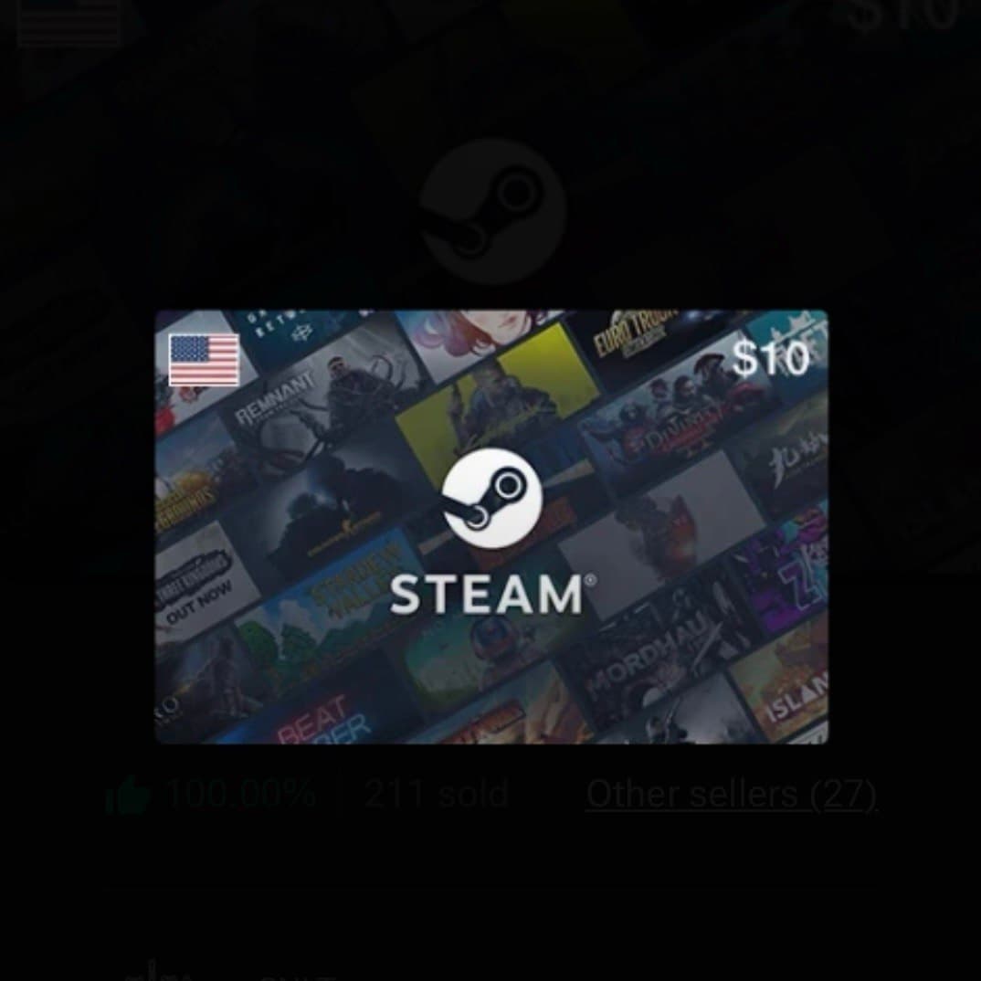 Steam Wallet Code USD 10 (US) product image